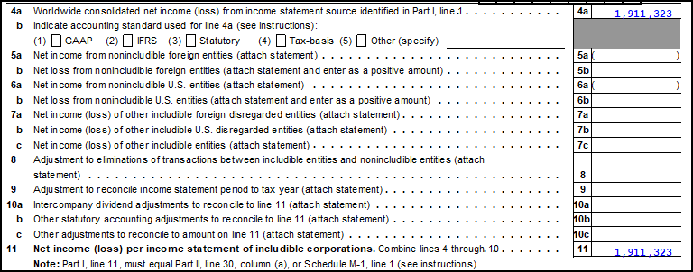 Image of Part I of Schedule M-3